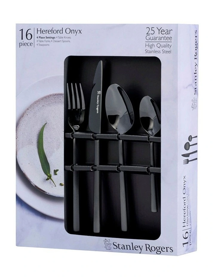 Hereford Black 18/0 16pc Cutlery set image 2