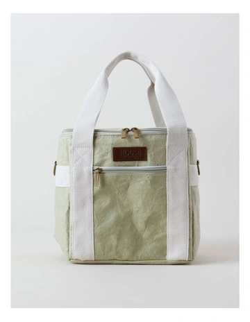 Hinterland Washed Paper Picnic Bag in Sea Moss/Taupe