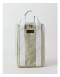 Hinterland Washed Paper Drinks Bag in Sea Moss/Taupe