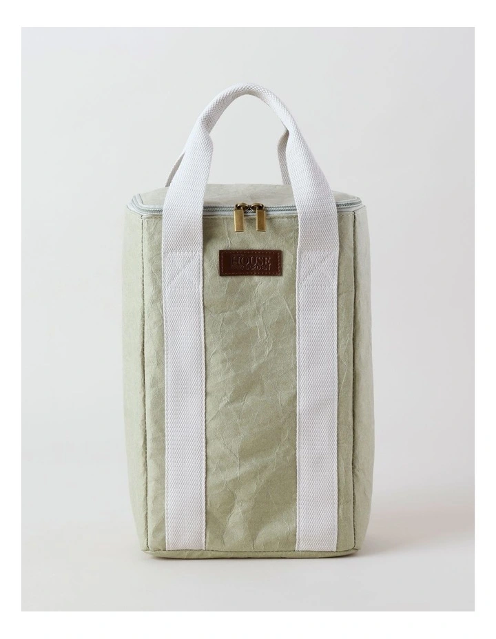 Hinterland Washed Paper Drinks Bag in Sea Moss/Taupe image 1