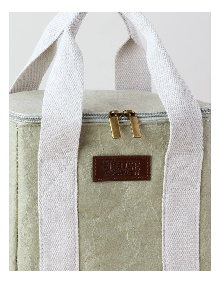 Hinterland Washed Paper Drinks Bag in Sea Moss/Taupe image 3