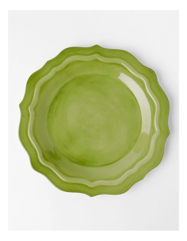 Positano Green Scalloped Salad Plate 2 Pack in Green image 3