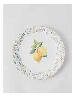 Positano Lemon Dinner Plate 2 Pack in Multicolour