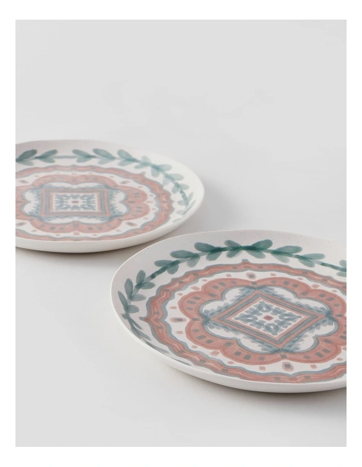 Whitehaven Medallion Salad Plate 2 Pack in Multicolour image 2