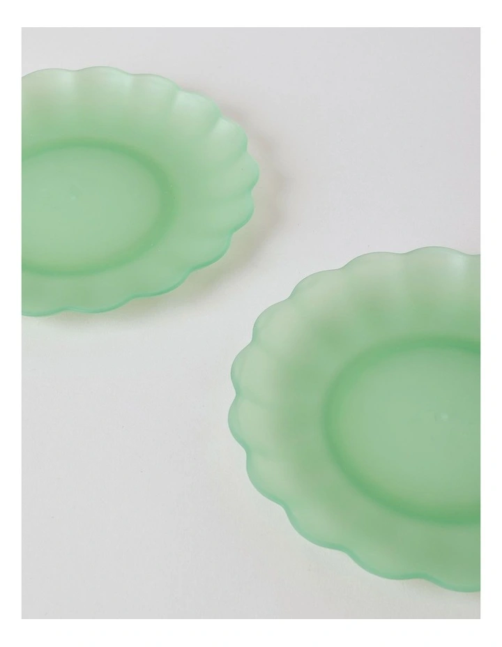 Petals Side Plate Set of 2 in Green image 3