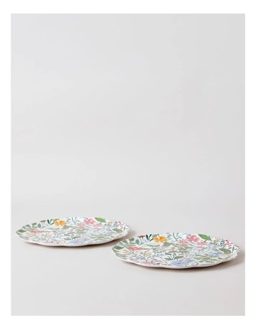 Petals Dinner Plate Set of 2 in Floral