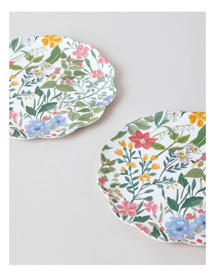 Petals Side Plate Set of 2 in Floral image 3