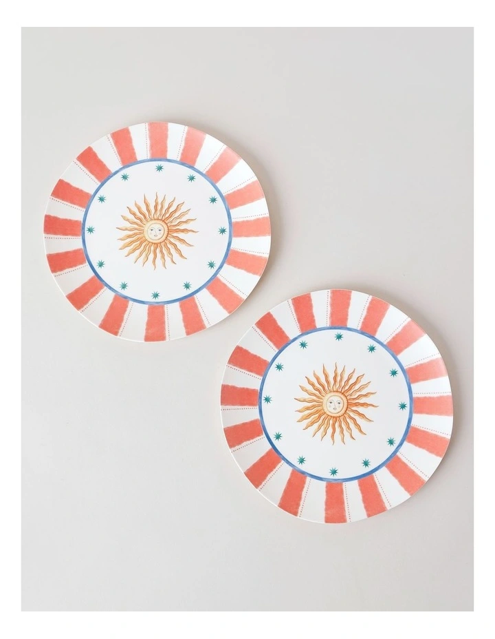 Sunshine Dinner Plate Set of 2 in Multi image 2