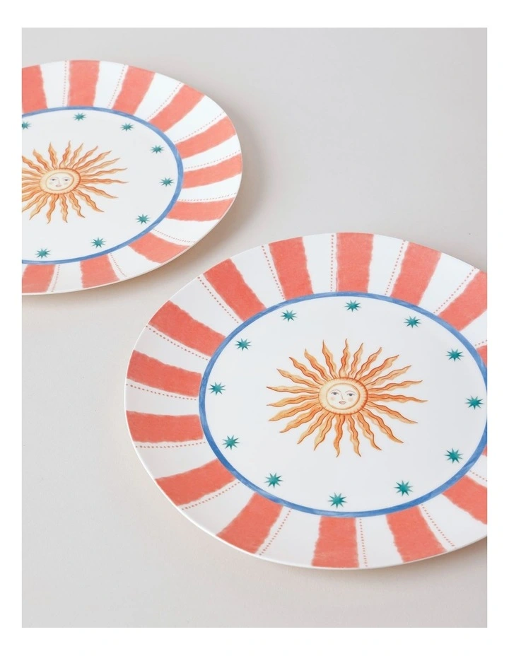 Sunshine Dinner Plate Set of 2 in Multi image 3