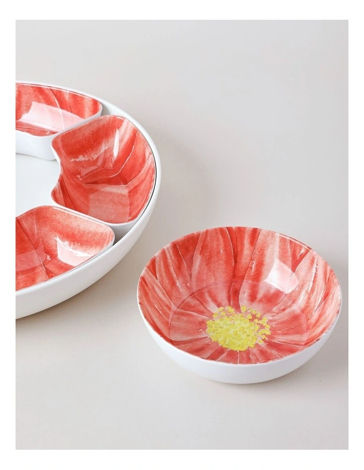 Petals Chip & Dip Lazy Susan in Pink image 3