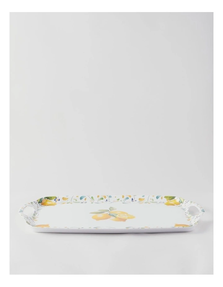 Positano Lemon Handled Tray in Multicolour image 3