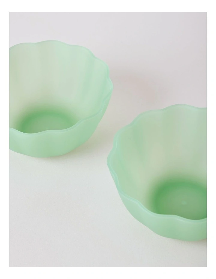 Petals Cereal Bowl Set of 2 in Green image 2