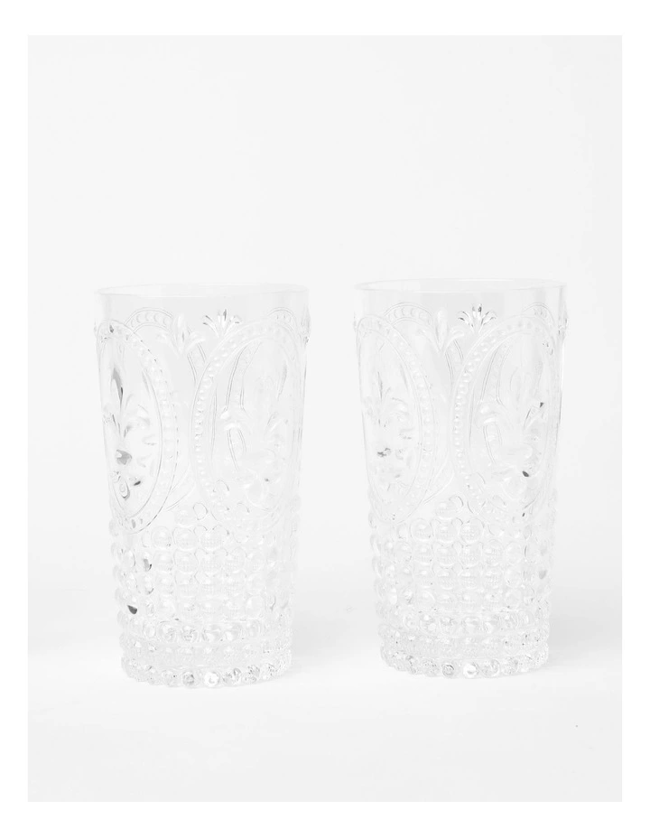 Mediterranean Hi Ball Cup Set of 2 in Clear image 1