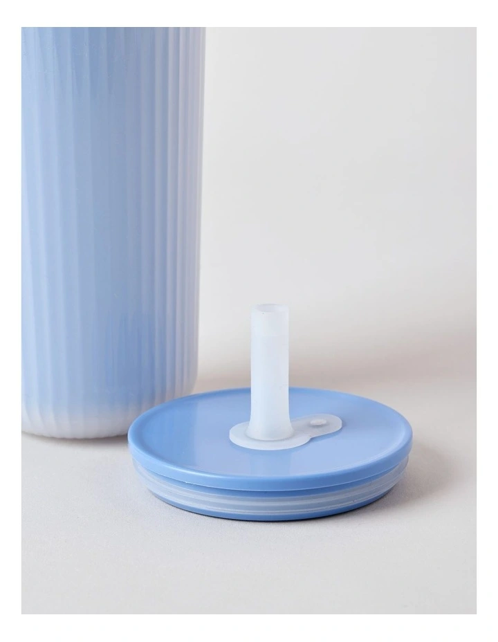 Sunshine Travel Tumbler with Straw in Blue image 2