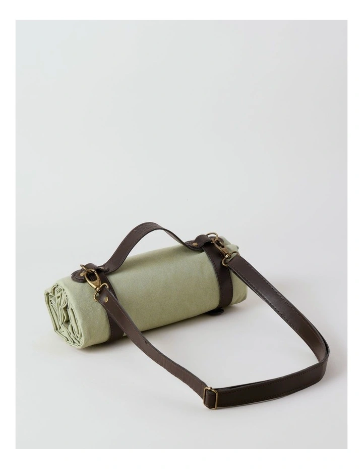 Hinterland Picnic Blanket with Shoulder Strap Large in Sea Moss image 4