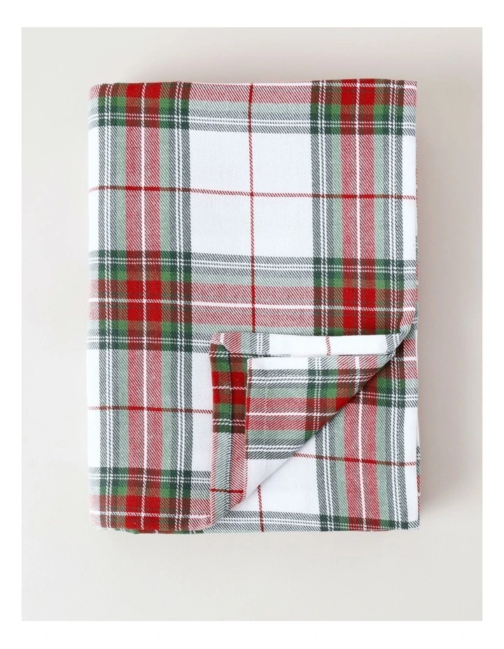 Tartan Tablecloth in White image 2