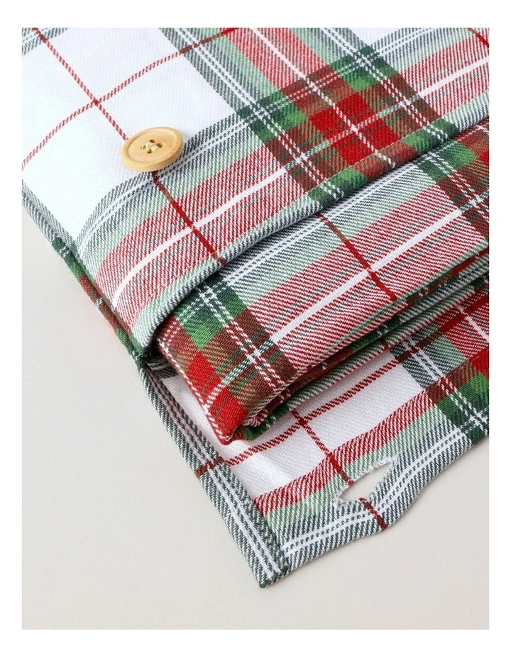 Tartan Tablecloth in White image 3