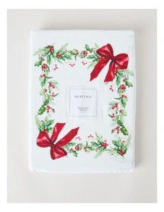 Christmas Bow Tablecloth 150 x 220cm
