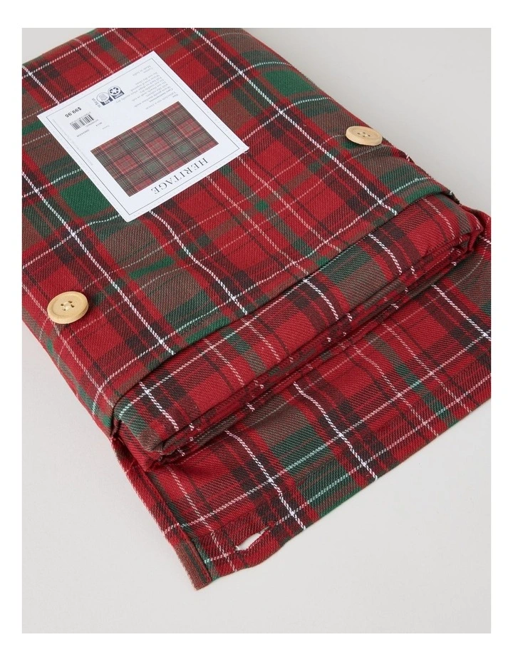Heirloom Tartan Tablecloth 150 x 220cm in Red and Green image 4