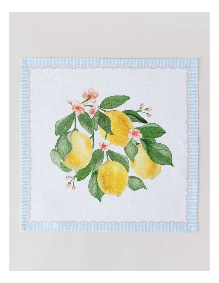 Lemon Napkin Set of 4 40x40cm in Multi image 1