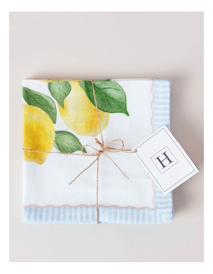 Lemon Napkin Set of 4 40x40cm in Multi image 2