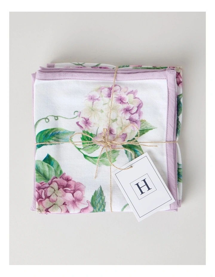 Hydrangeas Napkin Set of 4 40 x 40cm image 2
