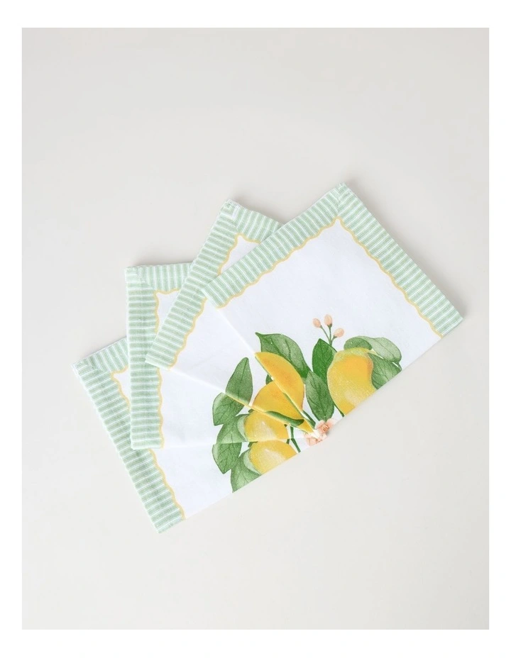 Lemon Napkin Set of 4 40 x 40cm image 3