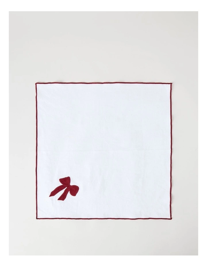 Christmas Bow Napkins Set of 4 45 x 45cm image 2