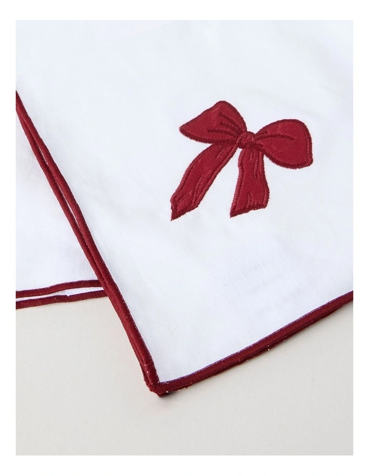 Christmas Bow Napkins Set of 4 45 x 45cm image 4