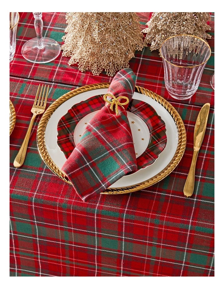 Heirloom Tartan Napkin Set of 4 40 x 40cm in Red and Green image 2