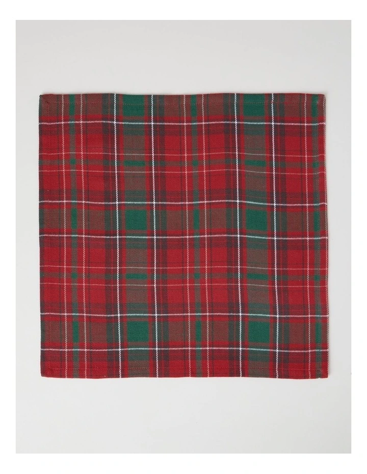 Heirloom Tartan Napkin Set of 4 40 x 40cm in Red and Green image 4