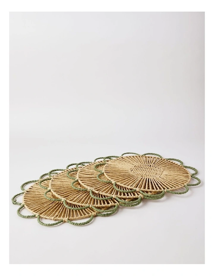 Garden Party Flower String Placemat Set of 4 in Natural image 2