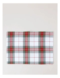 Tartan Placemat Set of 4 in White