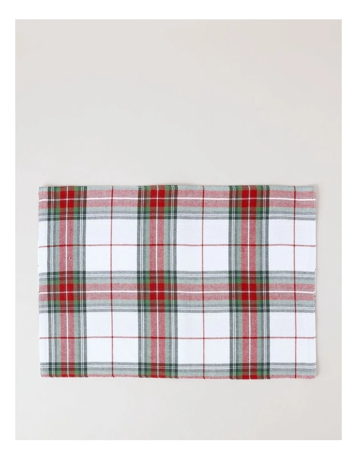 Tartan Placemat Set of 4 in White image 1