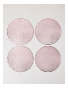 Metallic Placemat Set of 4 in Pink