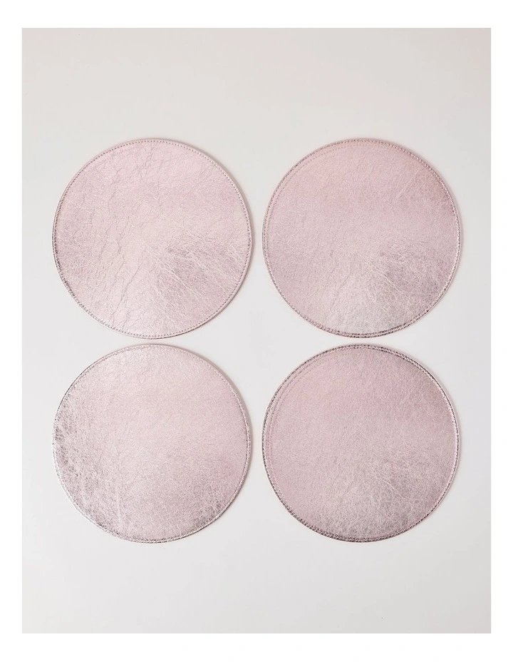 Metallic Placemat Set of 4 in Pink image 1
