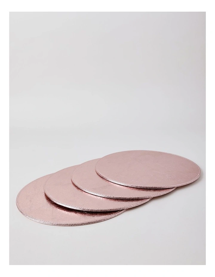 Metallic Placemat Set of 4 in Pink image 2
