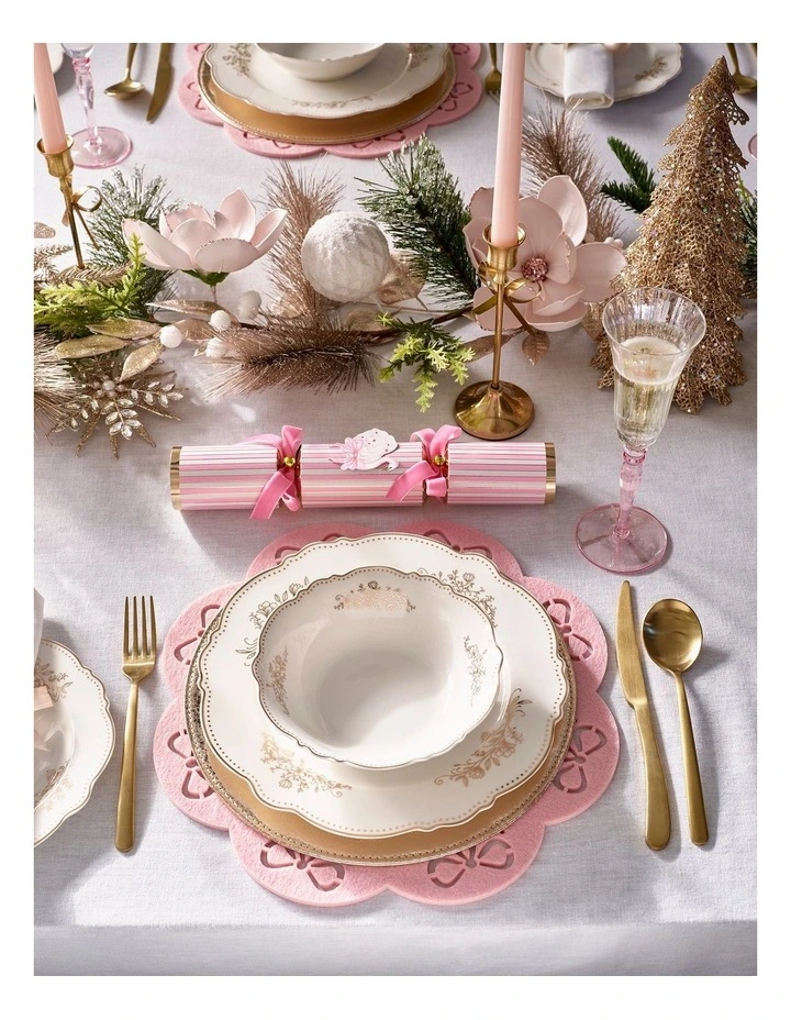 Luxe Bow Placemat Set of 4 35cm in Pink image 2
