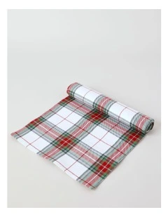 Tartan Runner in White