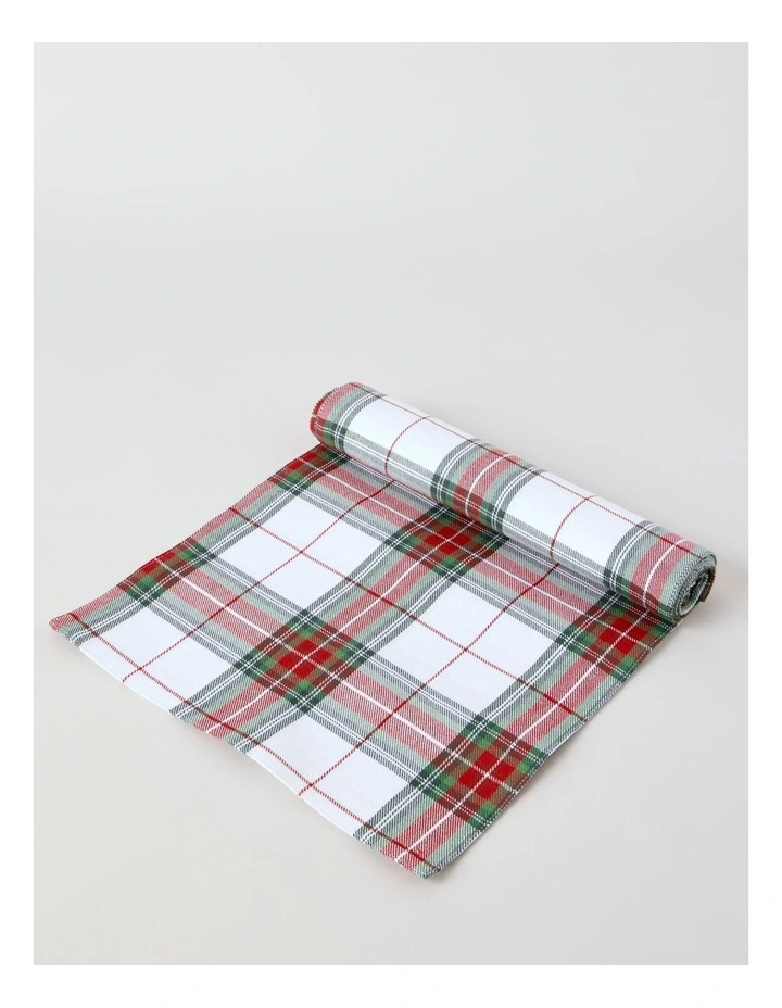 Tartan Runner in White image 1