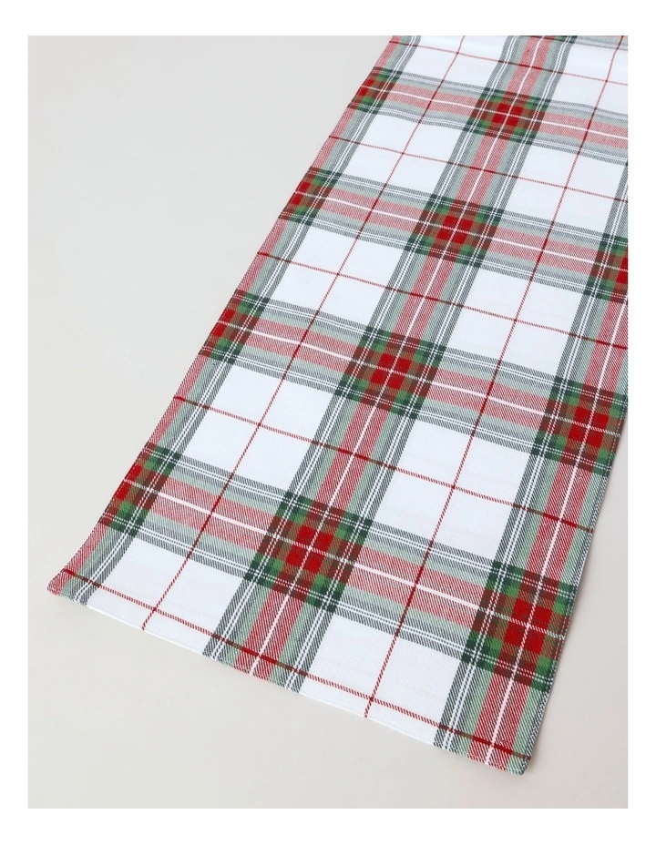 Tartan Runner in White image 2