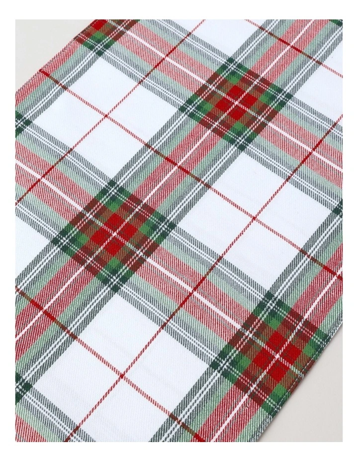 Tartan Runner in White image 3