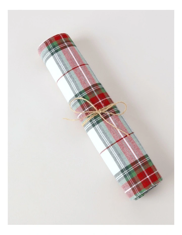 Tartan Runner in White image 4