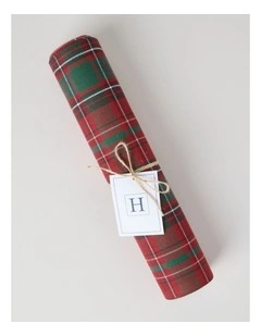 Heirloom Tartan Runner 33 x 180cm Red and Green