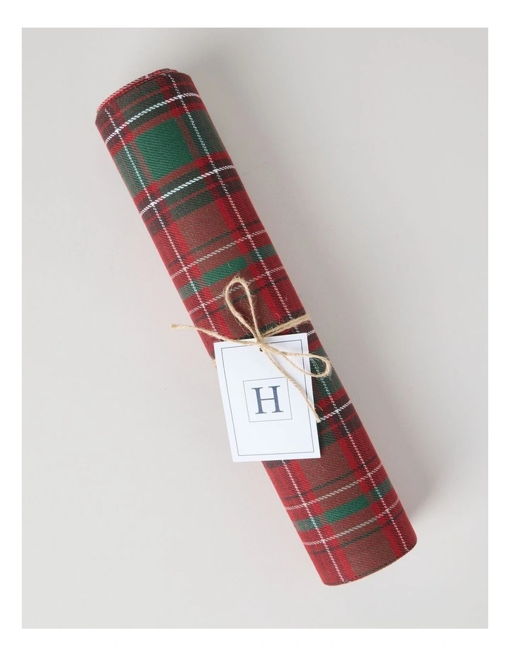 Heirloom Tartan Runner 33 x 180cm Red and Green image 1