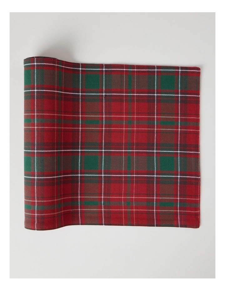 Heirloom Tartan Runner 33 x 180cm Red and Green image 3