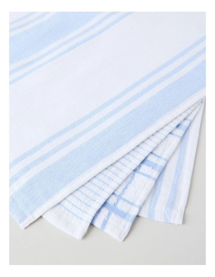 Terry Back Tea Towel Set of 4 in Blue image 6