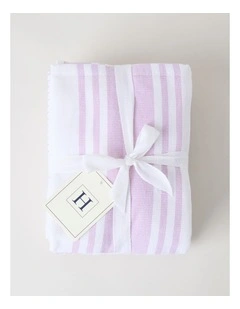 Terry Back Tea Towel Set of 4 Pink
