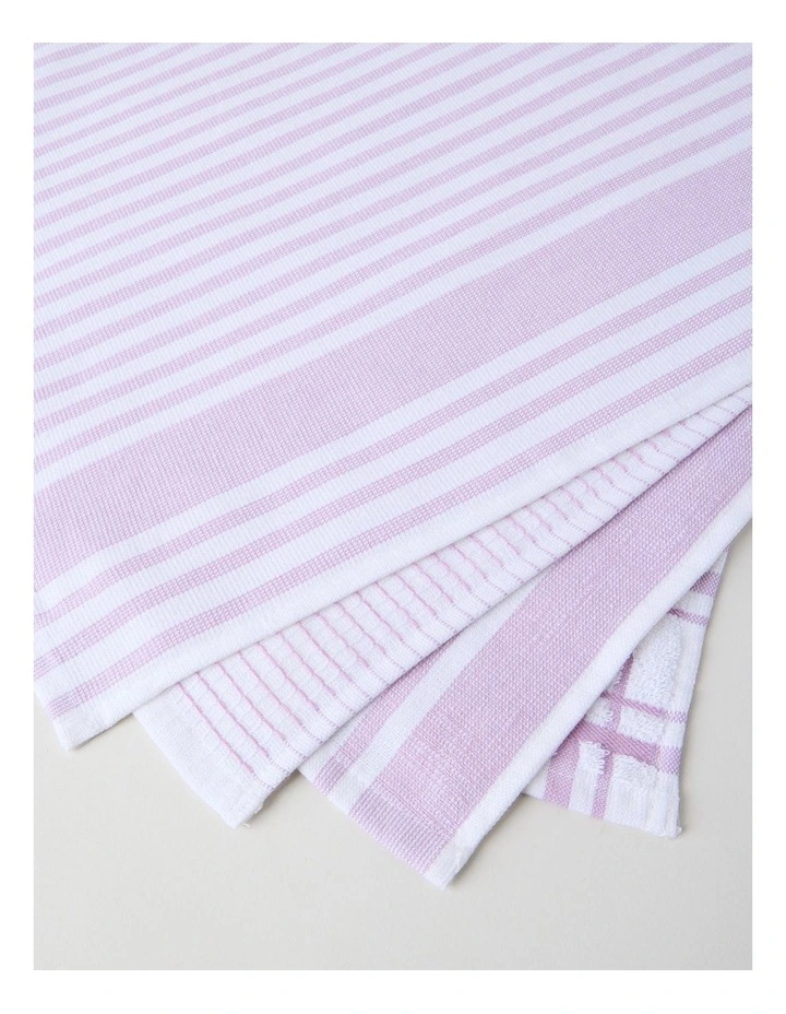 Terry Back Tea Towel Set of 4 Pink image 6