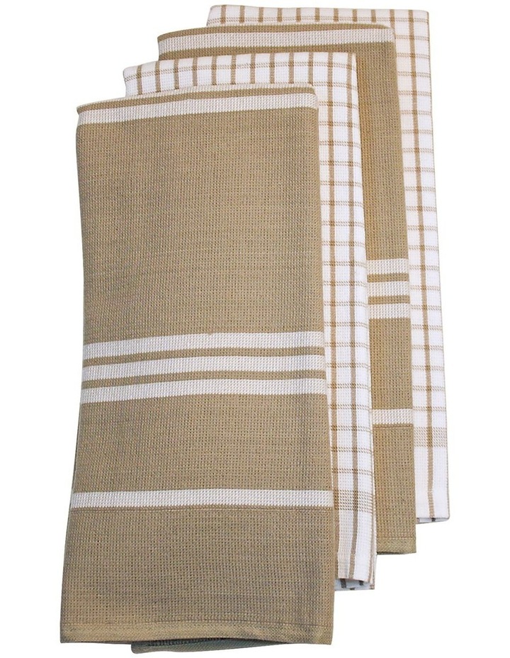 heritage terry tea towels 4pk taupe myer